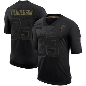 Black Men's C.J. Henderson Atlanta Falcons Limited 2020 Salute To Service Jersey