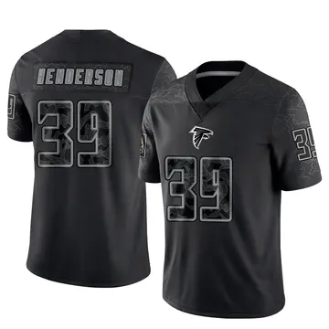 Black Men's C.J. Henderson Atlanta Falcons Limited Reflective Jersey