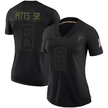 Black Women's Kyle Pitts Sr. Atlanta Falcons Limited 2020 Salute To Service Jersey