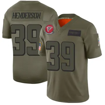 Camo Men's C.J. Henderson Atlanta Falcons Limited 2019 Salute to Service Jersey