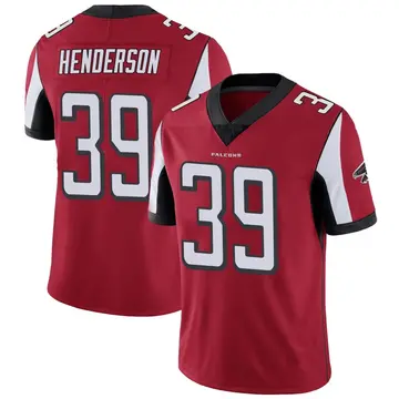 Red Men's C.J. Henderson Atlanta Falcons Limited Team Color Vapor Untouchable Jersey
