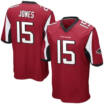 Red Men's Emory Jones Atlanta Falcons Game Team Color Jersey