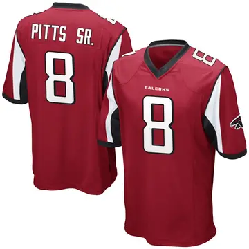 Red Men's Kyle Pitts Sr. Atlanta Falcons Game Team Color Jersey