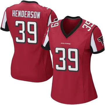 Red Women's C.J. Henderson Atlanta Falcons Game Team Color Jersey