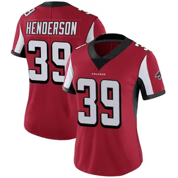 Red Women's C.J. Henderson Atlanta Falcons Limited Team Color Vapor Untouchable Jersey