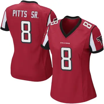 Red Women's Kyle Pitts Sr. Atlanta Falcons Game Team Color Jersey