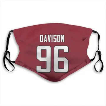 Tyeler Davison Name & Number Red Atlanta Falcons Face Mask