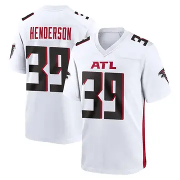 White Youth C.J. Henderson Atlanta Falcons Game Jersey